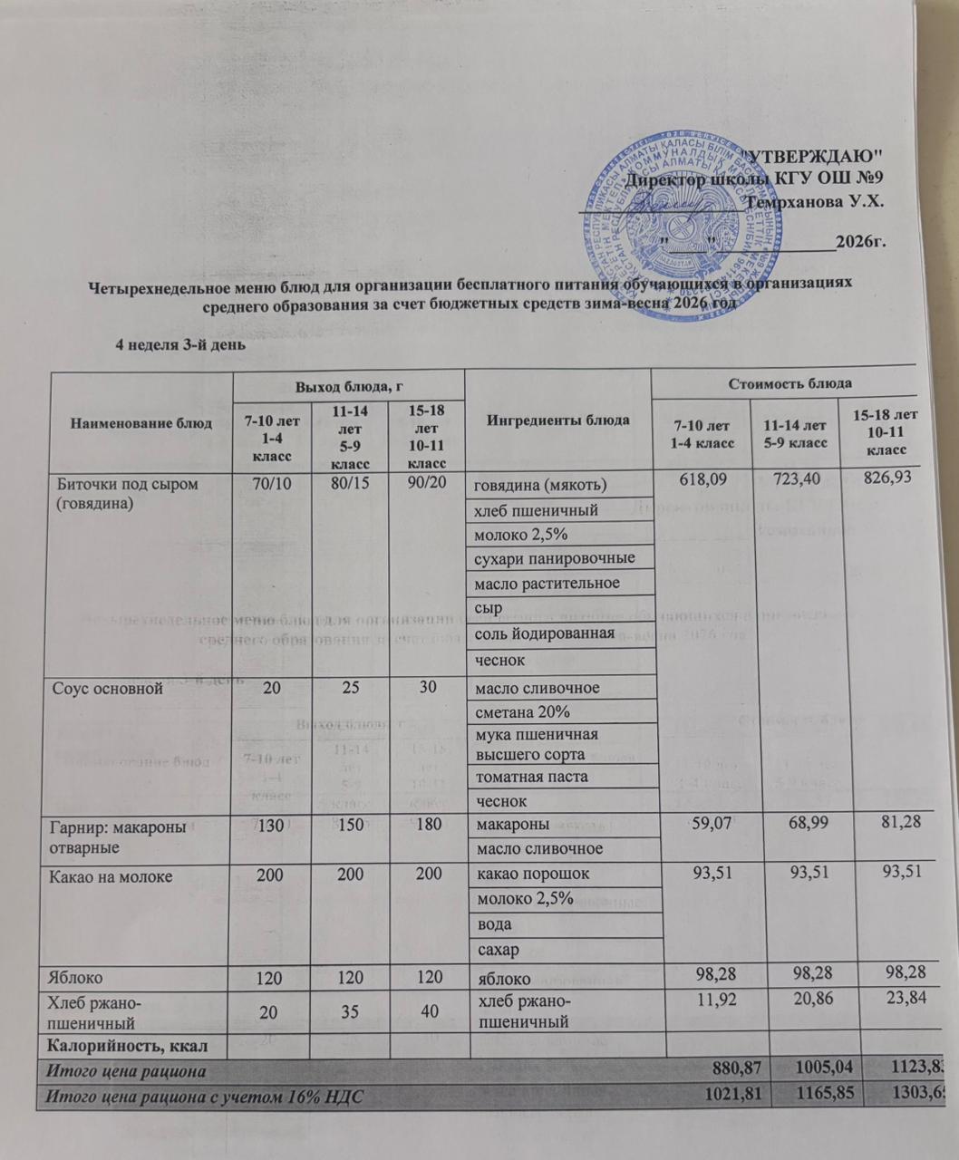 4 апта 3 күн/4-я неделя 3-й день
